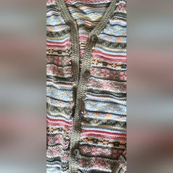 Vintage Eddie Bauer Multicolor Knit Sweater - Picture 4 of 4